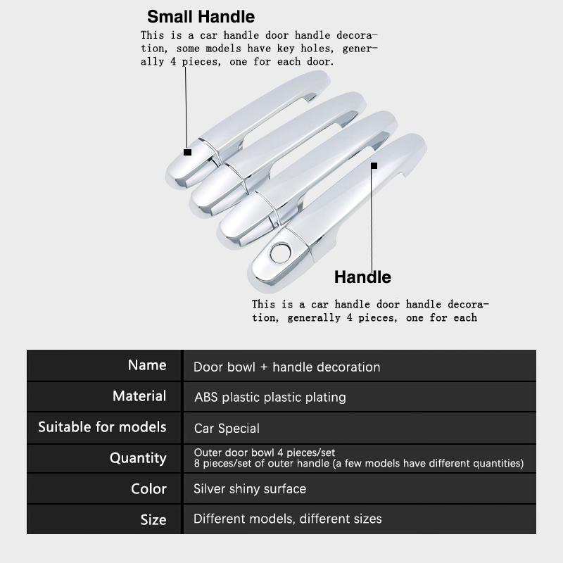 for Toyota Auris MK1 TYT Corolla E150 Blade 2006 2007 2008 2011 Chrome Door Handle Cover Accessories Stickers Trim Decorative