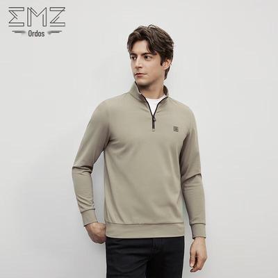 Erdos EMZ Herren Pullover mit halbem Stehkragen