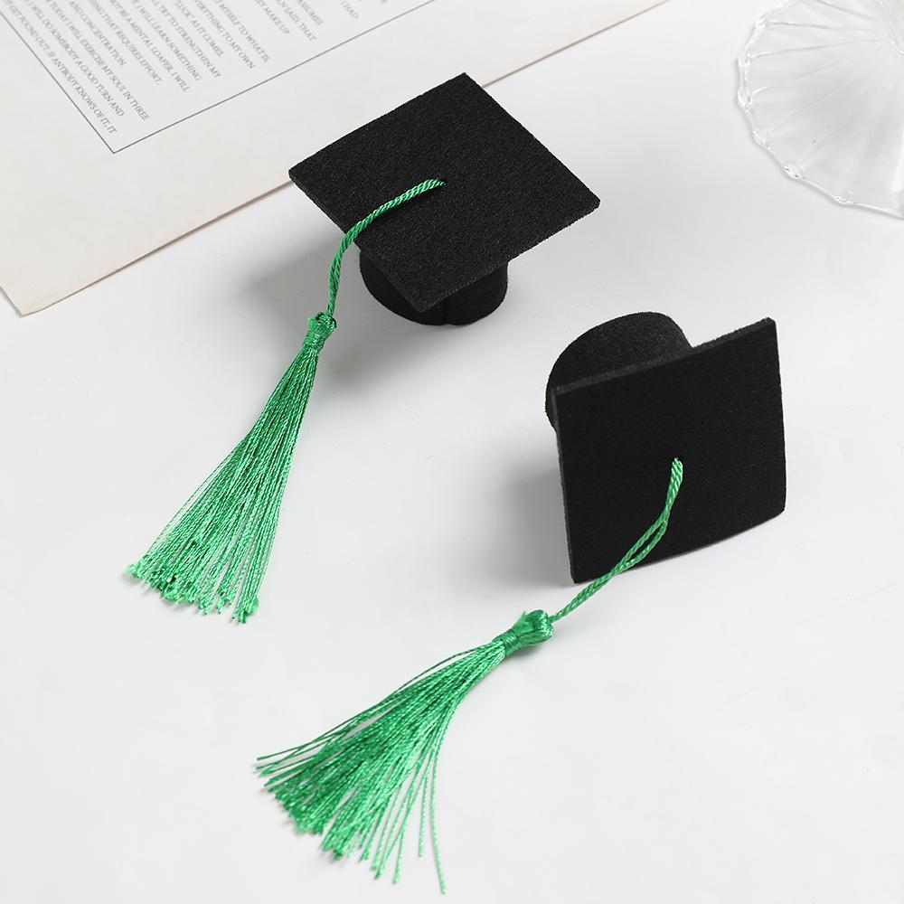 5/10Pieces Mini Graduation Hats For Christmas Home Decoration Graduation Wine Bottle Decor DIY Children's Hair Card Accessories