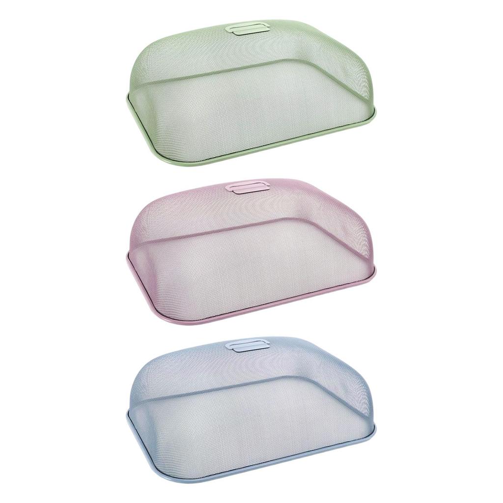 Mesh Kitchen Cover Iron Food Net Dome Protector 18.5 Inch Large Screen for Outdoor Picnic Table BBQ