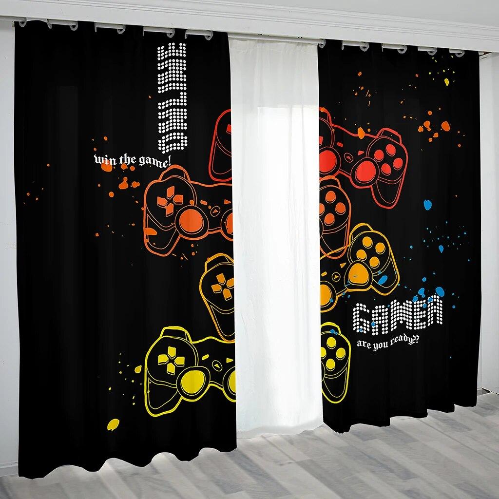 Cartoon Game Switch Controller Window Curtains Blinds For Living Room  Bedroom Bathroom Kicthen Office Door Home Decor