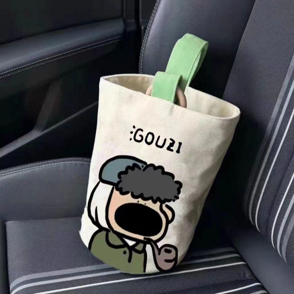 Portable Cylinder Bags Cartoon Printed Lunch Pouch Fashion Tote Bag