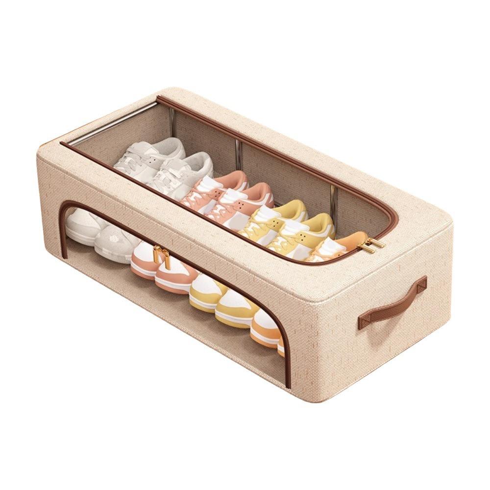Faltbarer Schuhorganizer unter dem Bett Stabile Griffe Schuhbehälter Langlebiger Schuhhalter Kleiderschrank