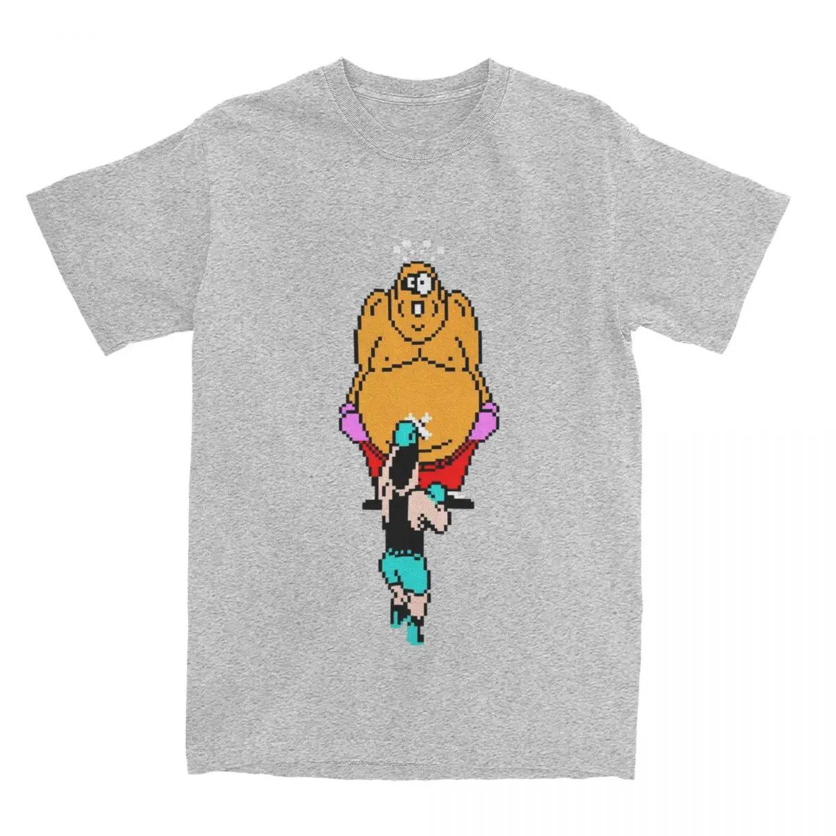 

Men Women s Punch Out King Hippo Game T Shirt Accessories T-shirt Clothes Novelty Tee Shirt Printed L сірий колір