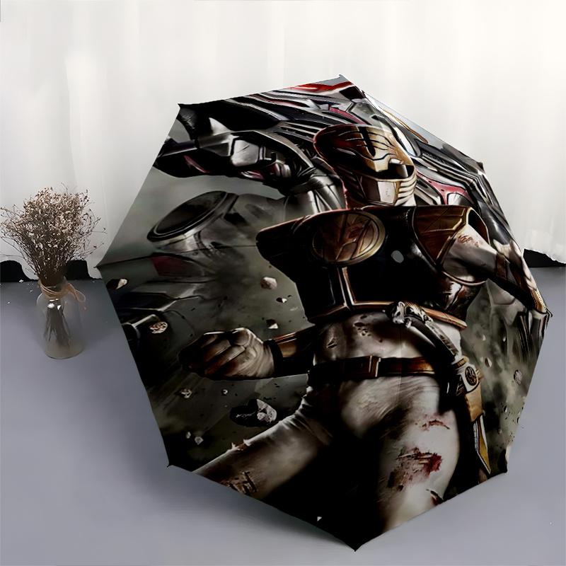 1pc Rise of the Legendary Warrior Fully Automatic Folding Portable Umbrella, 8 Iron Frames, Three-Fold Design, Suitable for All Seasons, Suitable