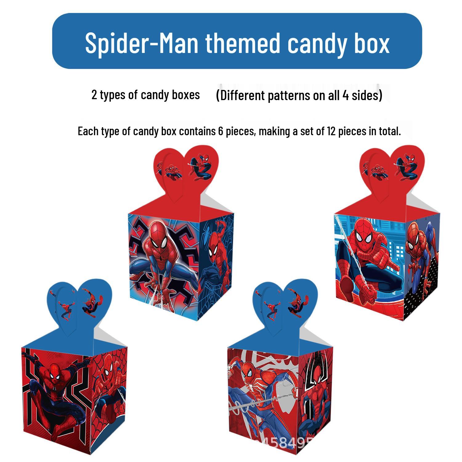 Spider-Man Candy Theme Birthday Party Gift Box for Kids