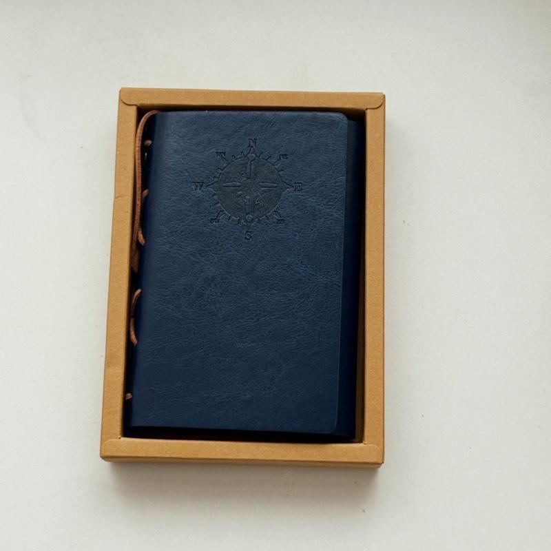 For Little Pirate Business Notebook Custom Vintage Leather DIY A6 A7 with Strap Book Model Thermal Binding 100gsm