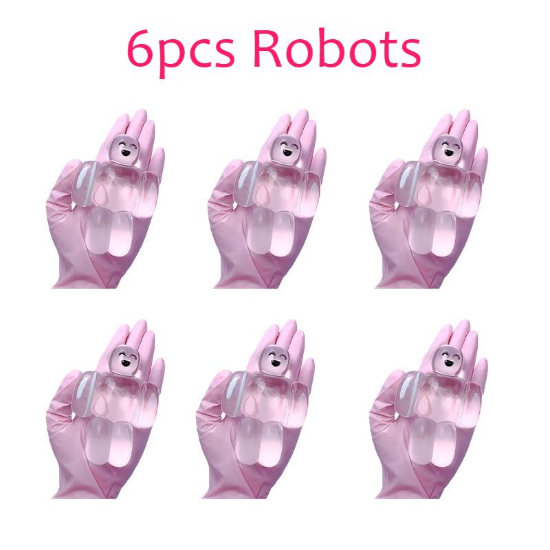 Squishy Transparenter Jelly Roboter Klebriges Spielzeug Lustig Superweich Langsamer Rückprall Wassersinn Quetschspielzeug Kawaii Stressabbauendes Geschenk