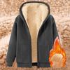 Winter Fleece-Lined Sweatshirt: Thick, Warm, Unisex Casual Jacket for Couples, 2-Piece Set
