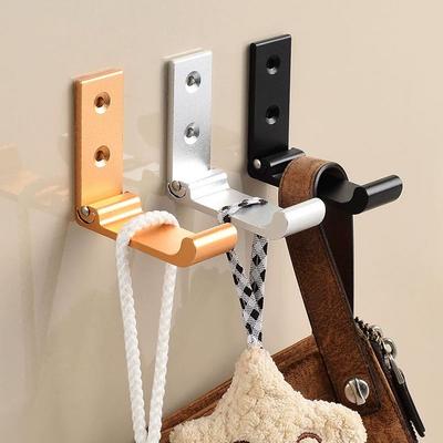 Rust-Resistant Aluminum Alloy Folding Hook Expandable Folding Coat Hook Concealed Robe Hook  Home