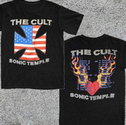80s The Cult Sonic Temple Concert 1989 Tour T-Shirt The Cult 1989 Tour Shirt Unisex T-Shirt XL