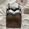 4 Colors Camisole for Women Fitness Crop Tops Summer Elegant Sexy All-match Casual Aesthetic Solid New