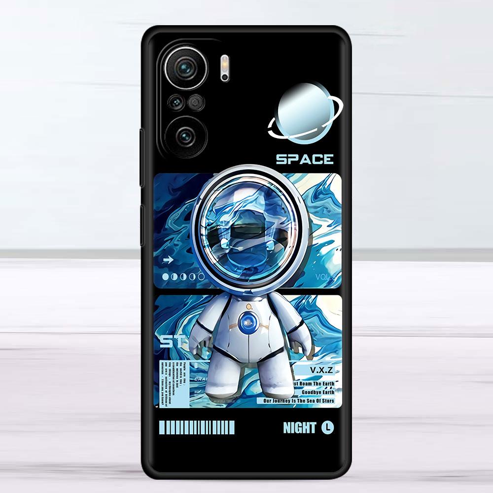 

Чохол для Xiaomi Redmi Note 11 10 9 Pro K40 10S 9S 9A 9C Чохол для телефону 9T 8 8T 7 11T Силіконовий чохол Милий астронавт Ручний ремінець Redmi Note 9