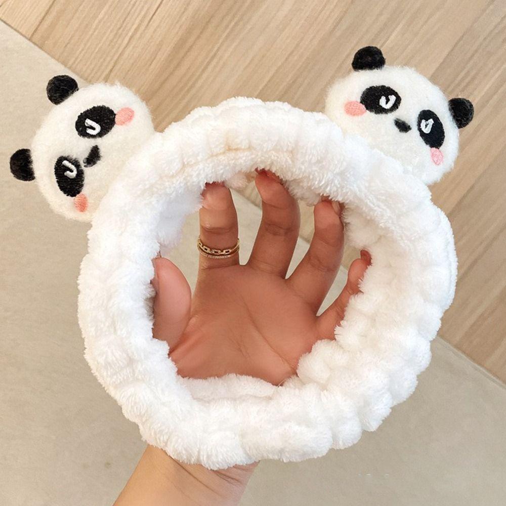 Furry Plush Headband Kawaii Makeup Headwear Exquisite Panda Hair Hoop  Wash Face