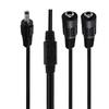 1 To 2 Way Power Splitter Cable 3.5mmx1.35mm 1 Male To 2 Female Adapter Cord for CCTV Camera LED Light Strips 35cm