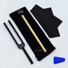 Gold 432HZ Aluminum Alloy Colored Tuning Fork with Triangle Shape.