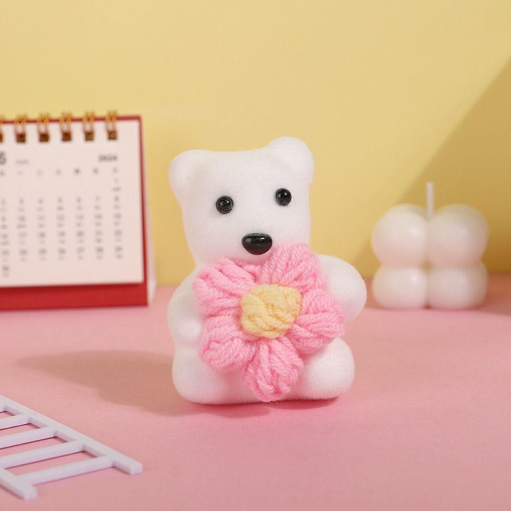 10pcs/bag Plush Doll Mini Bear Flower Bouquet Plush Animal Cartoon Bouquet Doll  Girl Birthday Gift