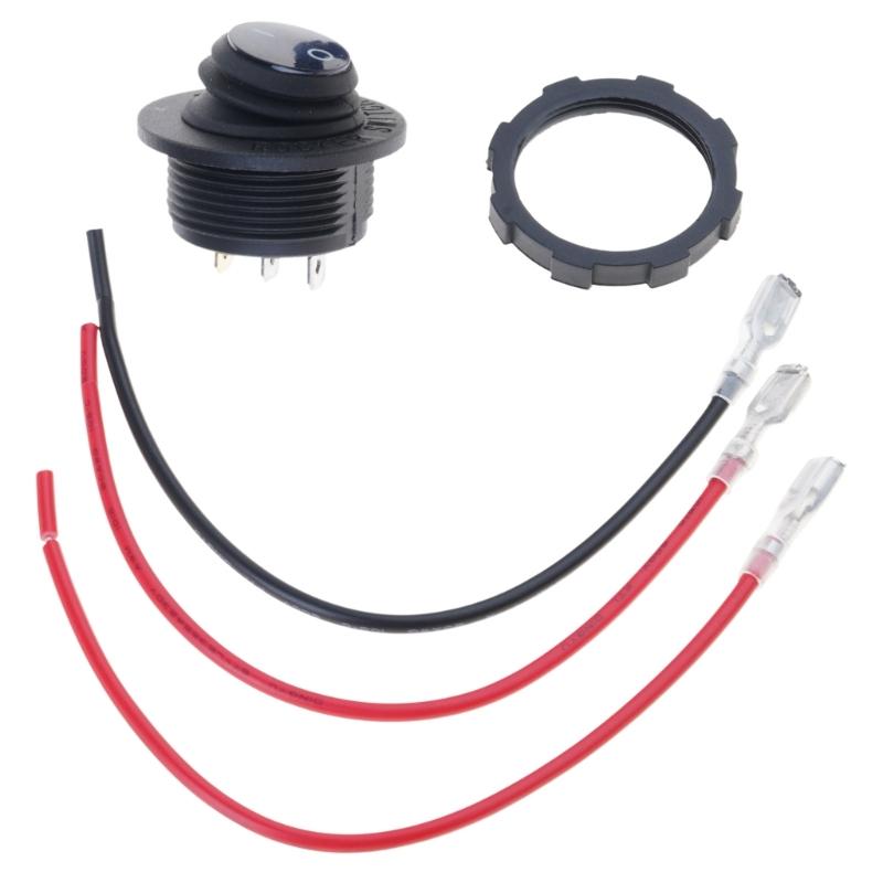 

On Off Boat Toggle Rocker Switch 3 Pin Position Snap 12V 20A Waterproof Blue LED Switch