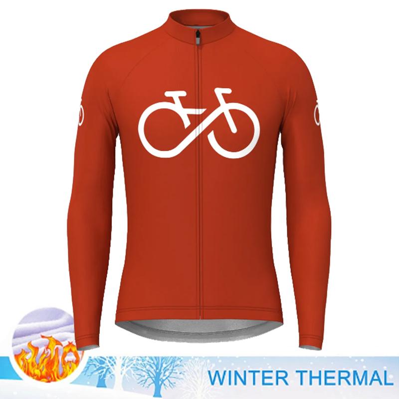 Bicycle Wear 2025 Winter Warm Jacket Men Cycling Clothes Thermal Fleece Long Sleeve Shirts Maillot Ciclismo Mountain Bike Clothing