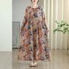 Long sleeve plus size cotton vintage floral new in dresses for women casual loose spring summer autumn dress