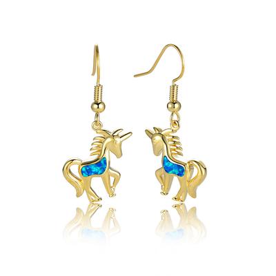 Creative and Cute Unicorn Tianma Ear Hook Earrings Fashionable Classic Personalized and Elegant