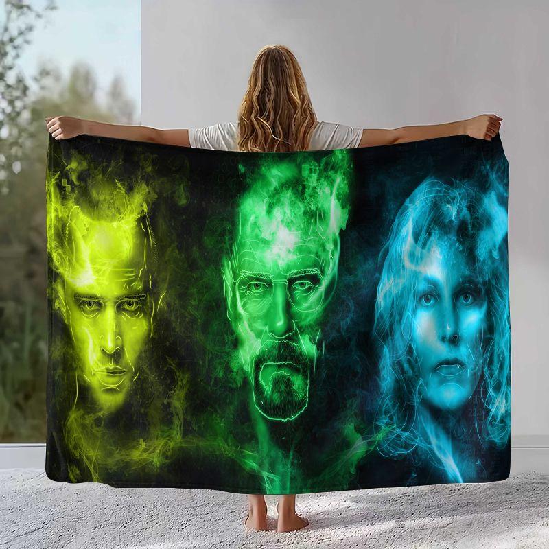 Classic Breaking Bad Walter TV Flannel Blanket,Ultra Soft Warm Plush Throw for Home Bedroom Bed Sofa Cover Office Picnic Gift