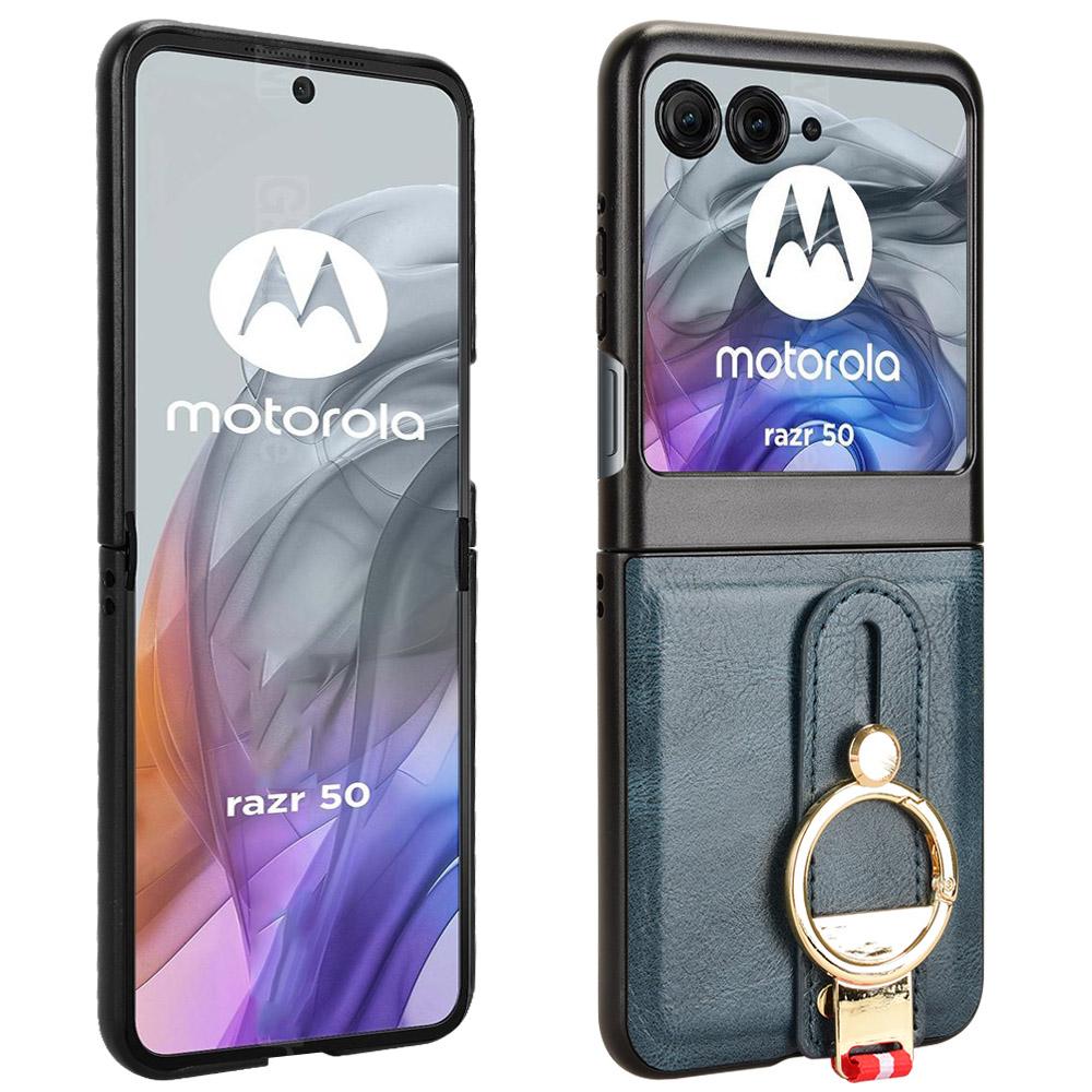 For Motorola Razr 60 Case Wristband Kickstand Leather + PC + TPU Phone Cover with Bottle Opener