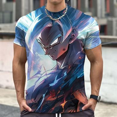 Men's Short Sleeve Dragon Ball 2025 Goku Trend Tops Vegeta Clothing High Quality Y2k