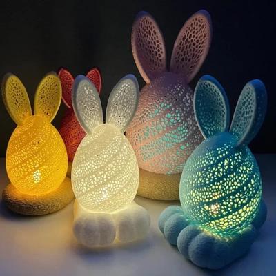 3D Printed Easter Rabbit Candle Holder Creative Night Light Top Quality Festival Decoration Popular Design