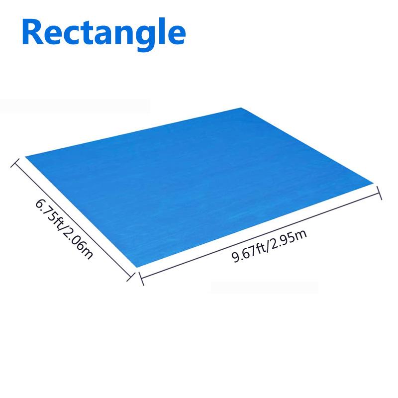 Tapis de piscine imperméable en PE, tapis de sol rectangulaire robuste pour piscine, protection de piscine, bâche, protection contre la pluie et la poussière