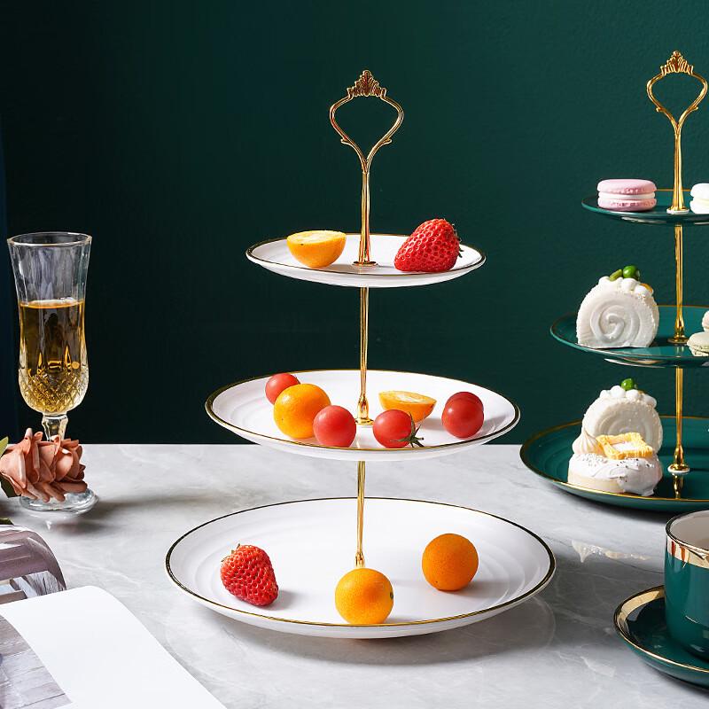 YIJUKECrown 3-ярусная тарелка для десертов и закусок