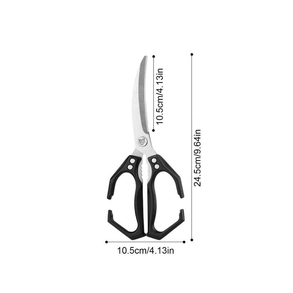 Kitchen Scissors For Food 2 In 1 Food Scissors With Walnut Cracker Multipurpose Shear Stainless Steel Kitchen Utensil For Dining