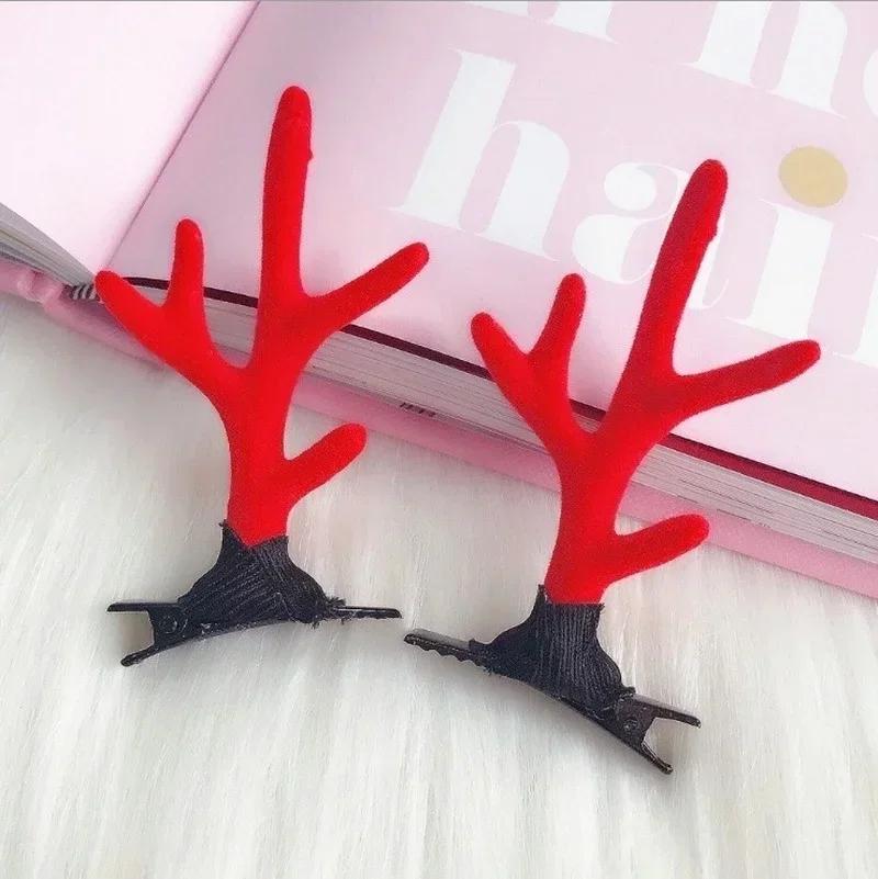 Christmas Cute Elk Antlers Headband Hairpin Christmas Hairpin Creative Christmas Gift DIY Hair Accessories for Girls