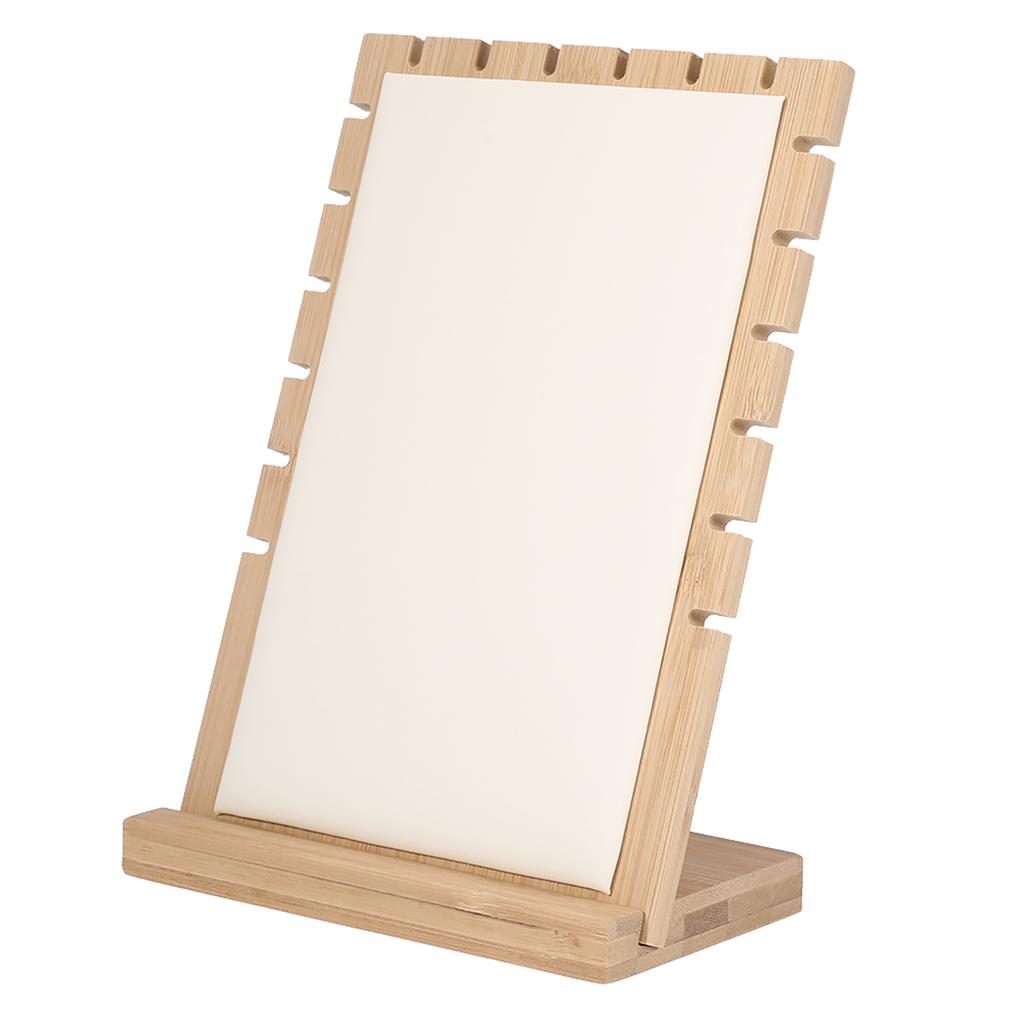 Wood Necklace Bracelet Pendant Jewelry Organizer Display Holder Stand Rack(White)