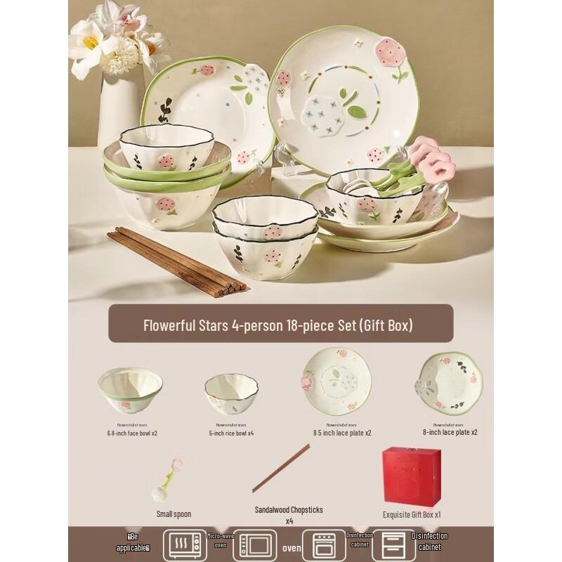 Naijiang Underglaze Ceramic Dinnerware Set