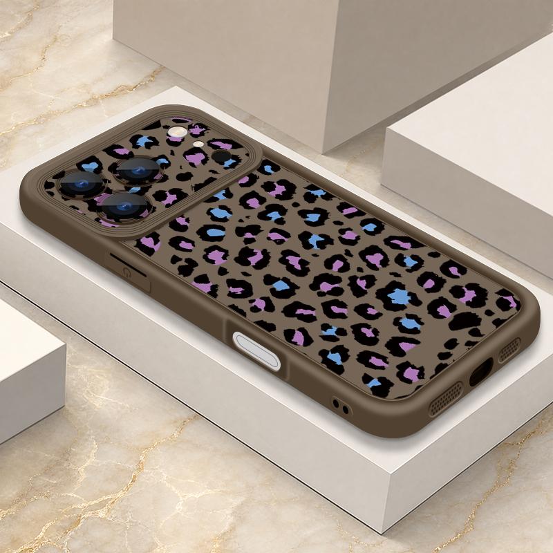 Creative Leopard Print Case For iPhone 17 Pro Max Shockproof Bumper Soft Cover For iPhone 16 15 14 13 Pro Max 16E 17E