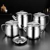 Portable 1.5L Oil Filter Pot Stainless Steel Large Capacity Cooking Oil Strainer Storage Container With Lid Oil Pot Kitchen