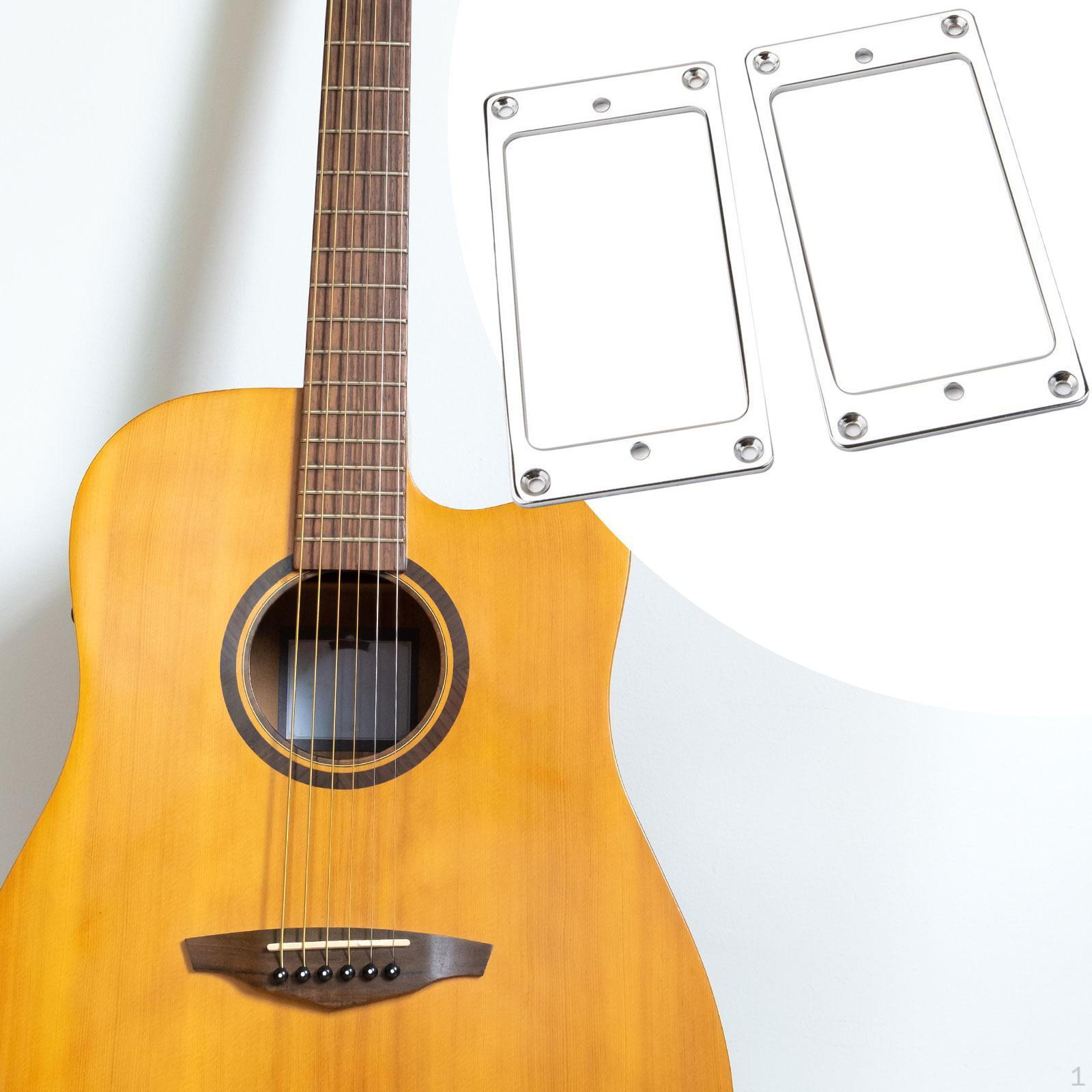 

2 шт. латунная рамка звукоснимателя гитары хамбакер кольца звукосниматели крышка часть Argent