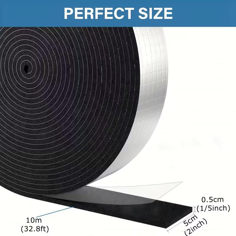 Anti-Freeze Pipe Wrap Tape for Winter Self-Adhesive Aluminum Foil Insulation Tape for Outdoor Water Pipe Cold Weather Protection