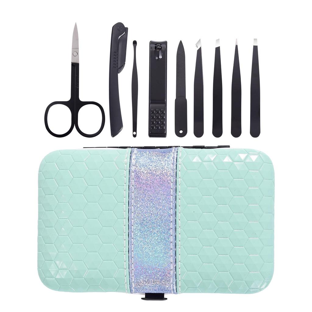 Portable Manicure Tool Set with High-Precision Tweezers, Eyebrow Trimmer & Nail Clippers 