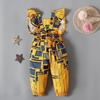 Haine pentru bebeluși, copii, fete, stil african boho, cu mâneci cu volane imprimate, salopete pentru 1-5 ani