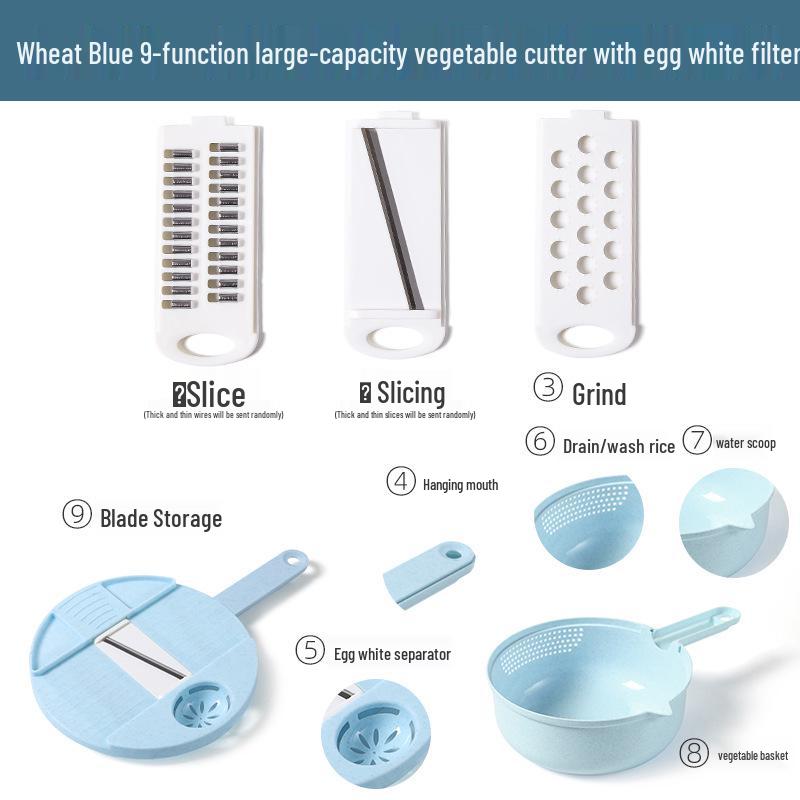 Multifunctional Kitchen Vegetable & Potato Slicer, Grater, Peeler, and Julienne Cutter