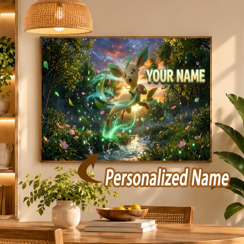 Leafeon Custom Name Diamond Painting Personalized 5D Full Drill DIY Diamond Art Home Decor