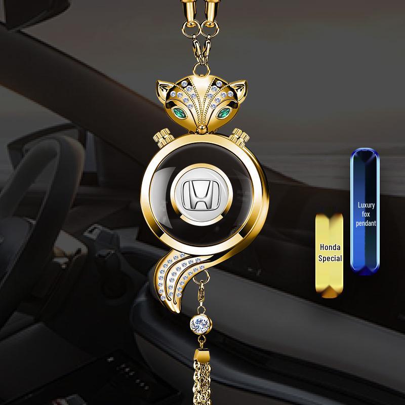 Fox Crystal Car Air Freshener Pendant - Rearview Mirror Hanging Ornament