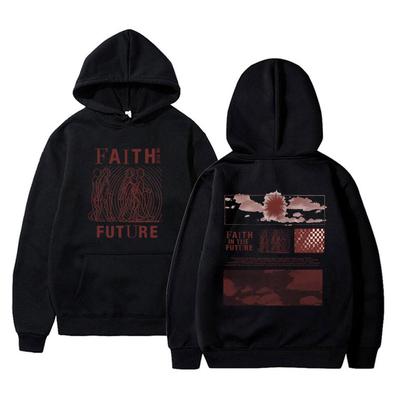 Faith in The Future Konserttryck Huvtröja Herr Konst Estetisk Överdimensionerad Huvtröja Herr Casual Vintage Pullover Huvtröjor