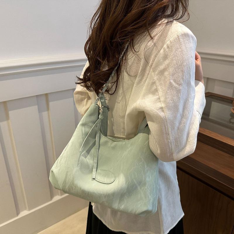 New summer fashion shoulder bag messenger bag simple casual soft surface large capacity commuter bag women's versatile