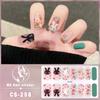 CS Waterproof No-Cure Gel Nail Wraps, Full Cover Japanese & Korean Style New Year Pattern Nail Stickers, Nail Patch Films