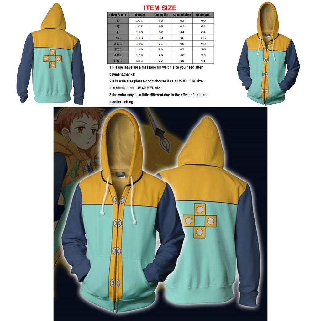 Luxurious Seven Deadly Sins Grizzly's Sin King/harlequin Hoodie For Cosplay Enthusiasts