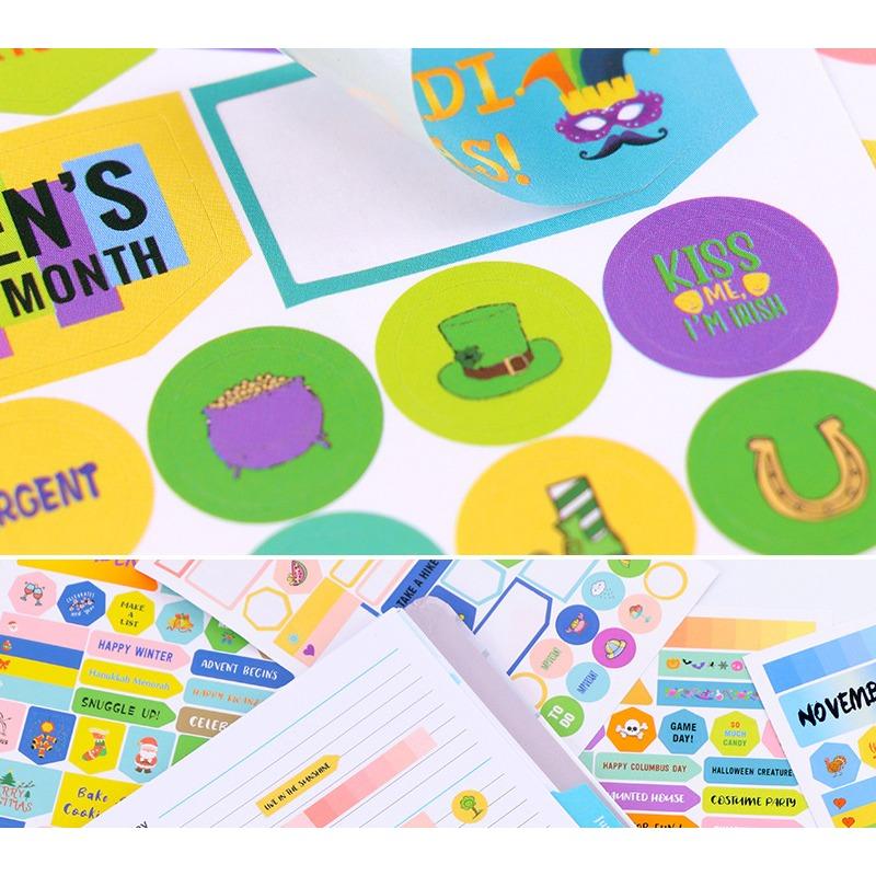 High Aesthetic Ins Style Self Adhesive Diy 12 Month Planner Stickers For Hand Account
