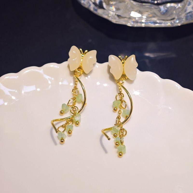 Boucles d'oreilles à longues pampilles pour femmes, style coréen Dongdaemun, design original, boucles d'oreilles polyvalentes